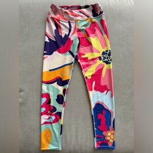 Abstract floral multicolor Loony Legs London leggings